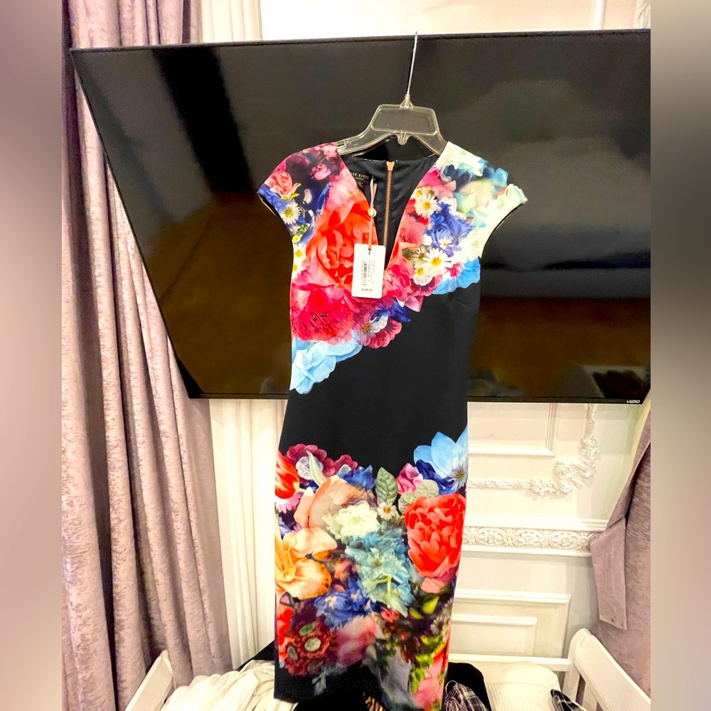Ted baker size 2 floral midis dress